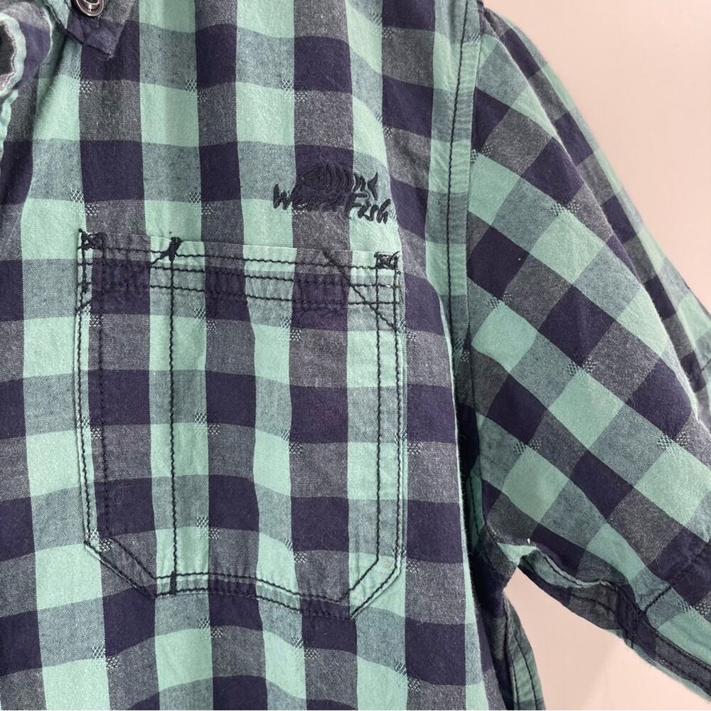 WEIRD FISH Button Down Shirt Small Short Sleeve Buffalo Check Lifestyle Outdoor - Picture 8 of 15